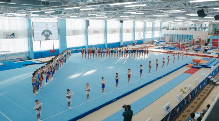 В Кузбассе обновили Ленинск-Кузнецкий манеж перед Кубком Сибири по спортивной гимнастике